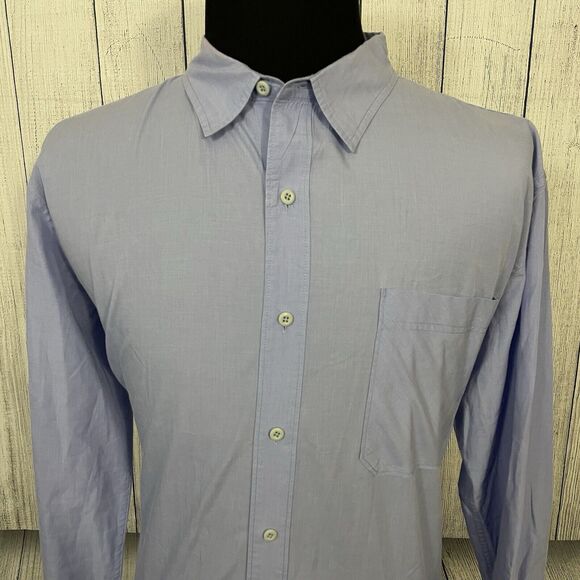 Stio Other - Stio Men's XL Blue 100% Cotton Long Sleeve Button-Front Shirt w/ Pocket